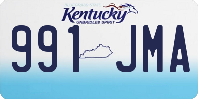KY license plate 991JMA