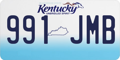 KY license plate 991JMB