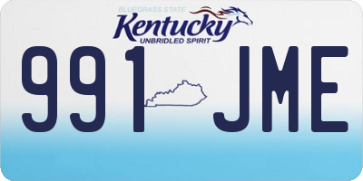 KY license plate 991JME