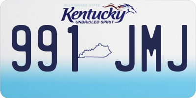 KY license plate 991JMJ