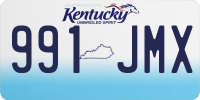 KY license plate 991JMX