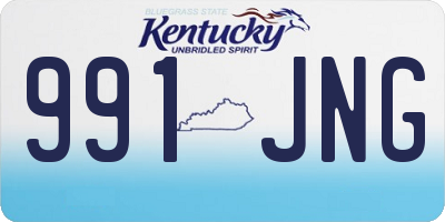 KY license plate 991JNG