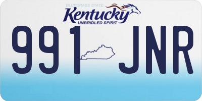 KY license plate 991JNR