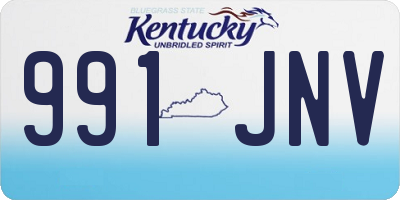 KY license plate 991JNV