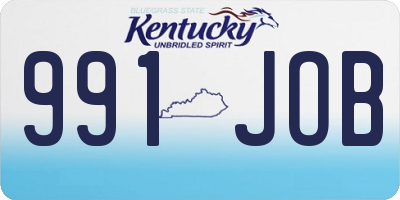 KY license plate 991JOB