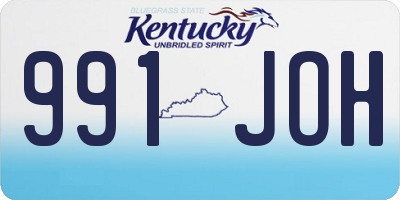 KY license plate 991JOH