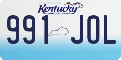 KY license plate 991JOL