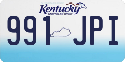KY license plate 991JPI