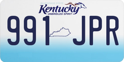 KY license plate 991JPR