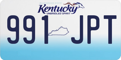 KY license plate 991JPT