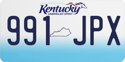 KY license plate 991JPX