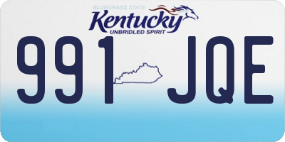 KY license plate 991JQE