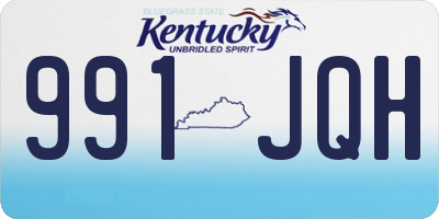 KY license plate 991JQH