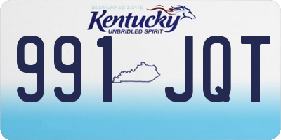KY license plate 991JQT