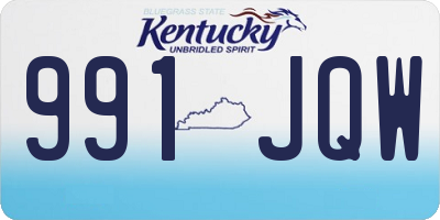 KY license plate 991JQW