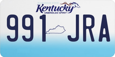 KY license plate 991JRA