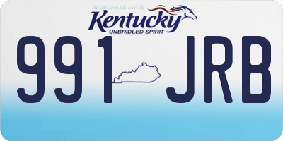 KY license plate 991JRB