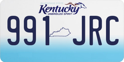 KY license plate 991JRC