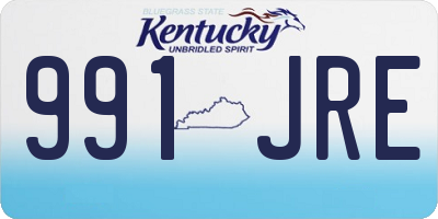 KY license plate 991JRE