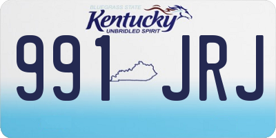 KY license plate 991JRJ
