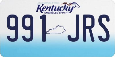 KY license plate 991JRS