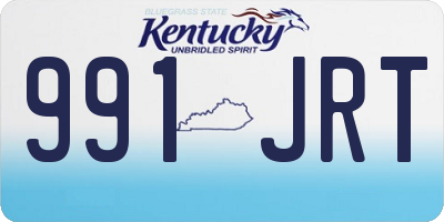 KY license plate 991JRT