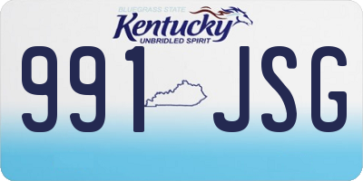 KY license plate 991JSG