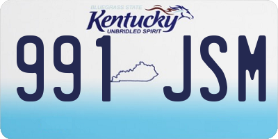 KY license plate 991JSM