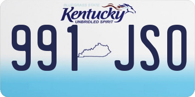 KY license plate 991JSO