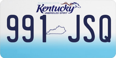 KY license plate 991JSQ