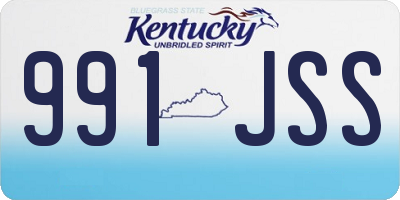 KY license plate 991JSS