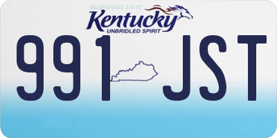 KY license plate 991JST