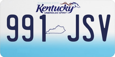 KY license plate 991JSV