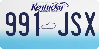 KY license plate 991JSX