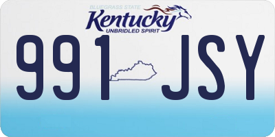 KY license plate 991JSY