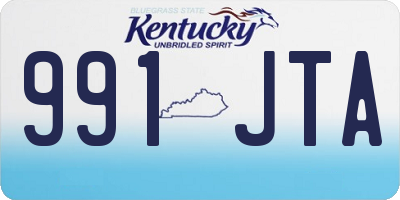 KY license plate 991JTA