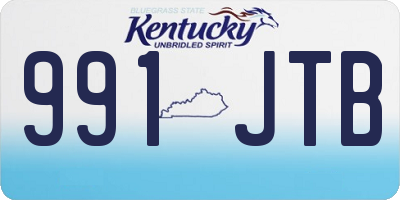 KY license plate 991JTB