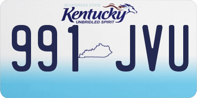 KY license plate 991JVU