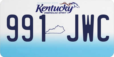 KY license plate 991JWC