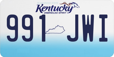 KY license plate 991JWI