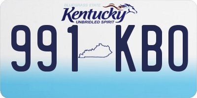 KY license plate 991KBO