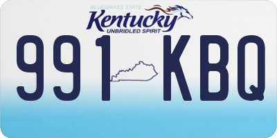 KY license plate 991KBQ