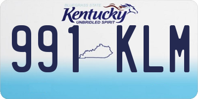 KY license plate 991KLM