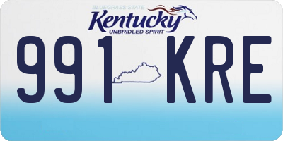 KY license plate 991KRE