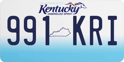 KY license plate 991KRI