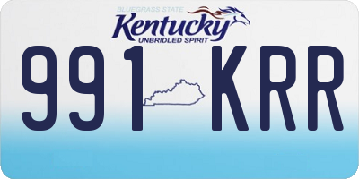 KY license plate 991KRR