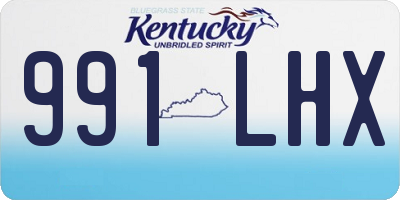 KY license plate 991LHX