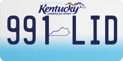KY license plate 991LID