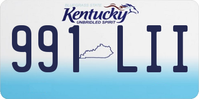 KY license plate 991LII