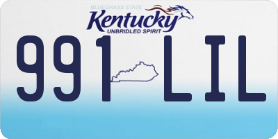 KY license plate 991LIL